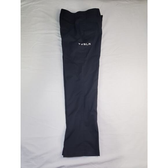 Tesla Chino Pants Womens Size 8x30 Long Black Staff Work Uniform Ca12 - Picture 7 of 8